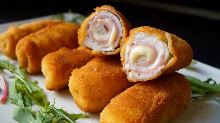 Rollos de Pollo Rellenos de Jam&oacute;n y Queso
