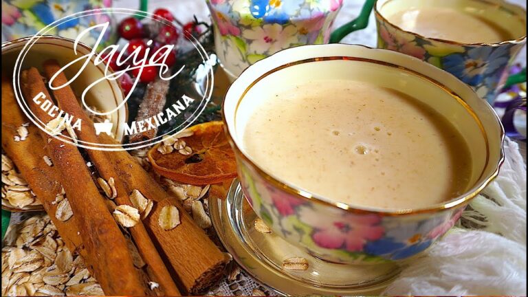 Receta tradicional de atole de avena mexicana