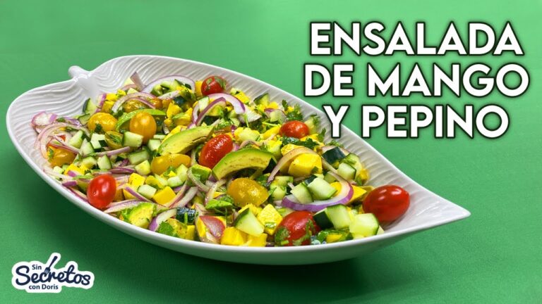 Ensalada refrescante de mango y pepino