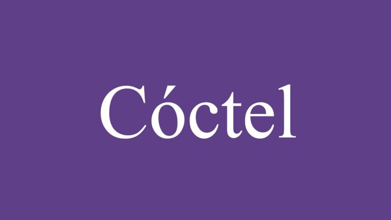 Guía: Cómo se escribe cóctel correctamente