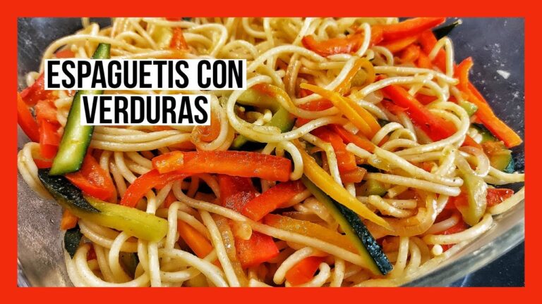 Receta f&aacute;cil de espagueti con verduras