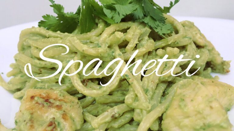 Receta de espagueti verde con pollo: ¡Delicioso platillo casero!