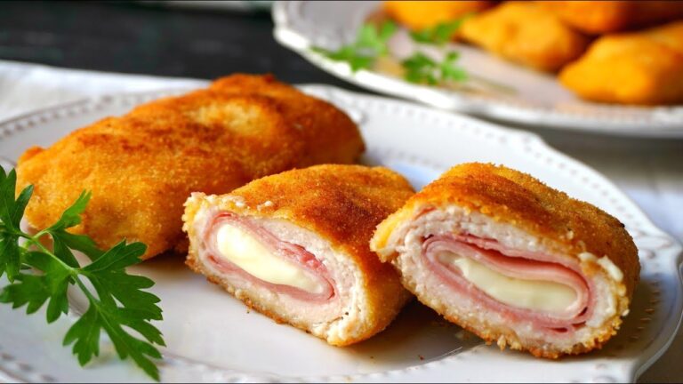 Pechuga rellena: deliciosa combinación de queso y jamón