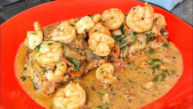 Delicioso plato de pescado con camar&oacute;n: receta f&aacute;cil y r&aacute;pida