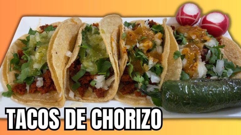Receta f&aacute;cil y deliciosa para hacer tacos de chorizo