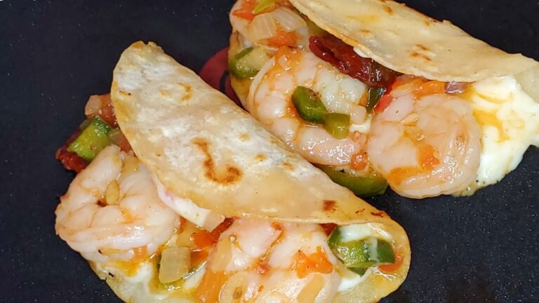 Preparación fácil de tacos de camarón