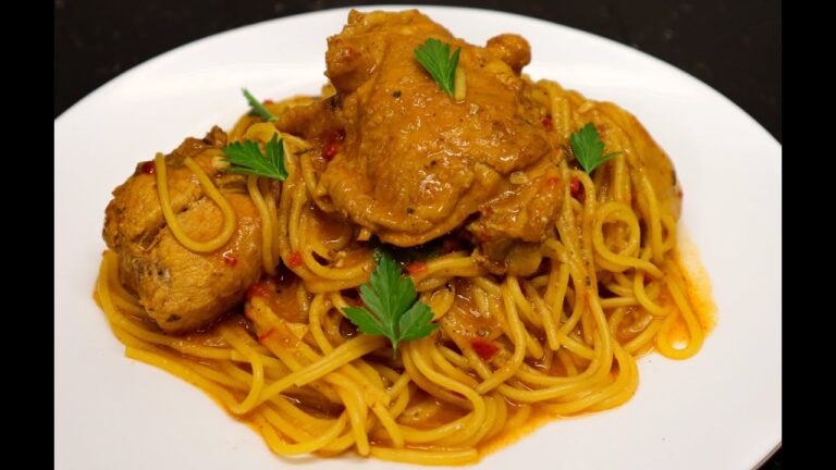 Receta fácil de espagueti con pollo