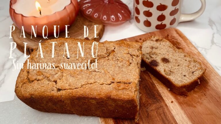 Delicioso panque de plátano con harina de almendras
