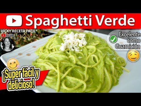 Contenido cal&oacute;rico del espagueti verde