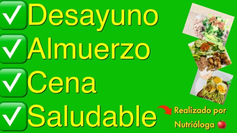 Menú de desayuno, comida y cena saludables