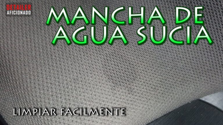 Cómo eliminar manchas de agua en asientos de carro