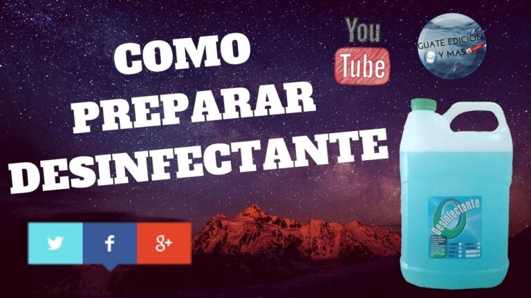 Guía para hacer un desinfectante efectivo