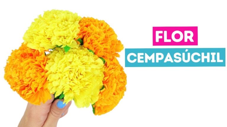 C&oacute;mo hacer flores de cempas&uacute;chil de papel crep&eacute; f&aacute;cilmente