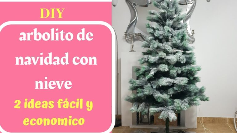 Decoración navideña: Pintar un árbol con nieve