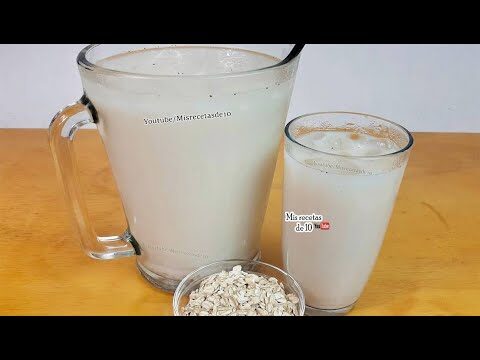 Receta f&aacute;cil: Agua de avena sin leche