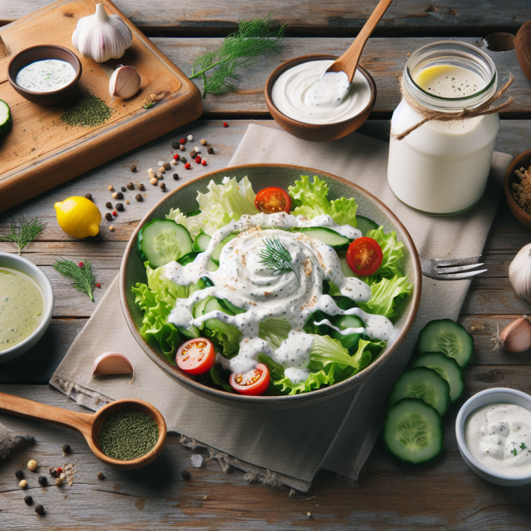 Delicioso Aderezo de Yogurt Griego para Ensalada de Lechuga – Receta Saludable y Refrescante