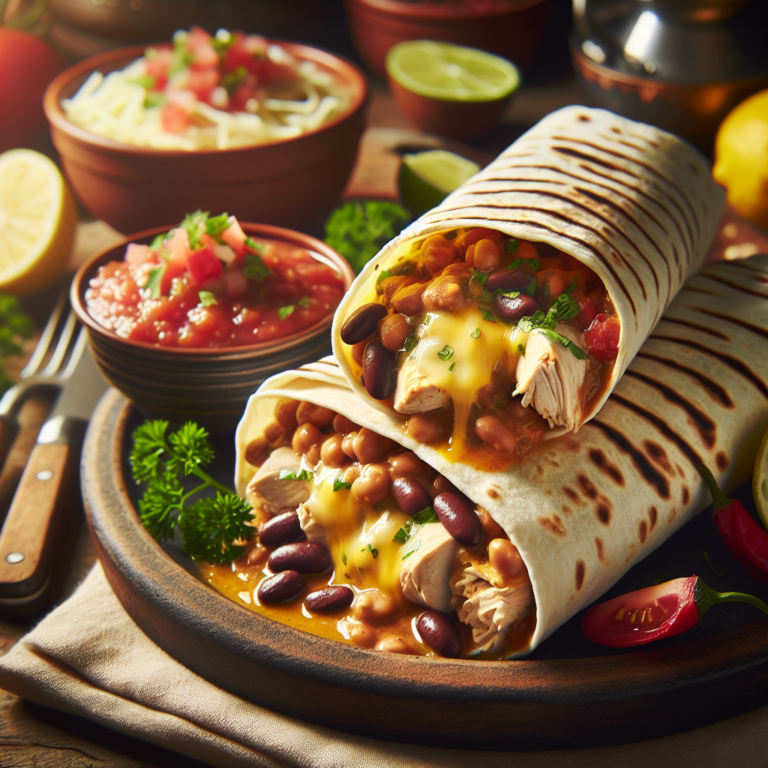 Deliciosos Burritos con Frijoles y Pollo: Receta Fácil y Rápida