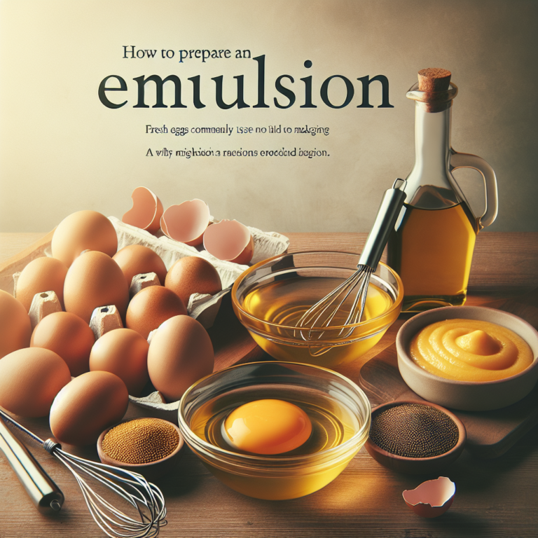Cómo Preparar una Emulsión Perfecta: Guía Paso a Paso para Cocineros Principiantes