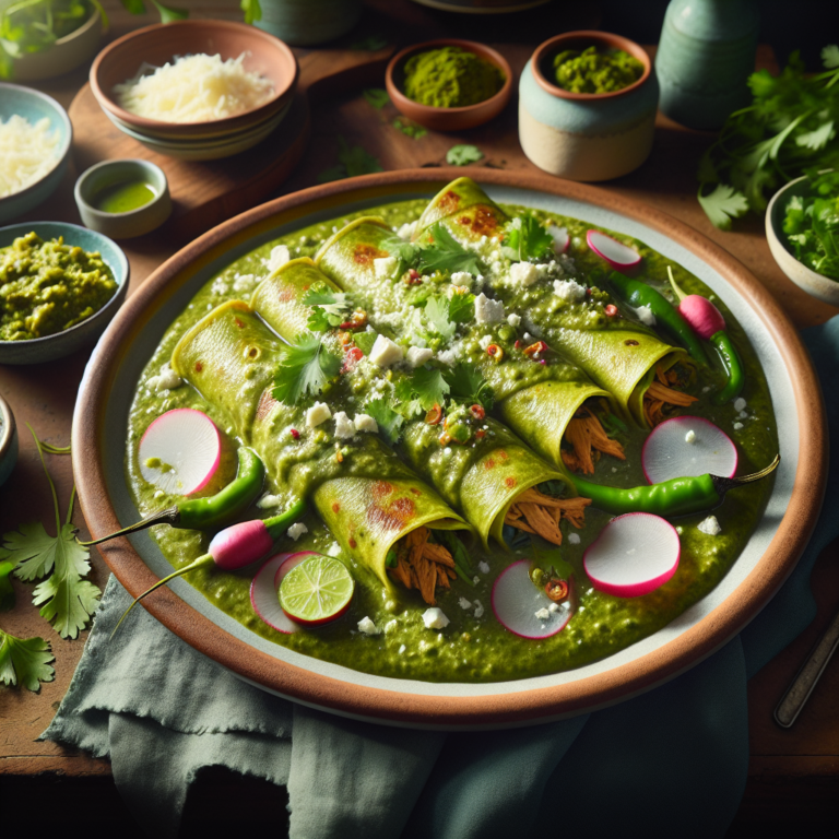 Deliciosas Enchiladas Verdes Sin Crema: Receta F&aacute;cil y Saludable