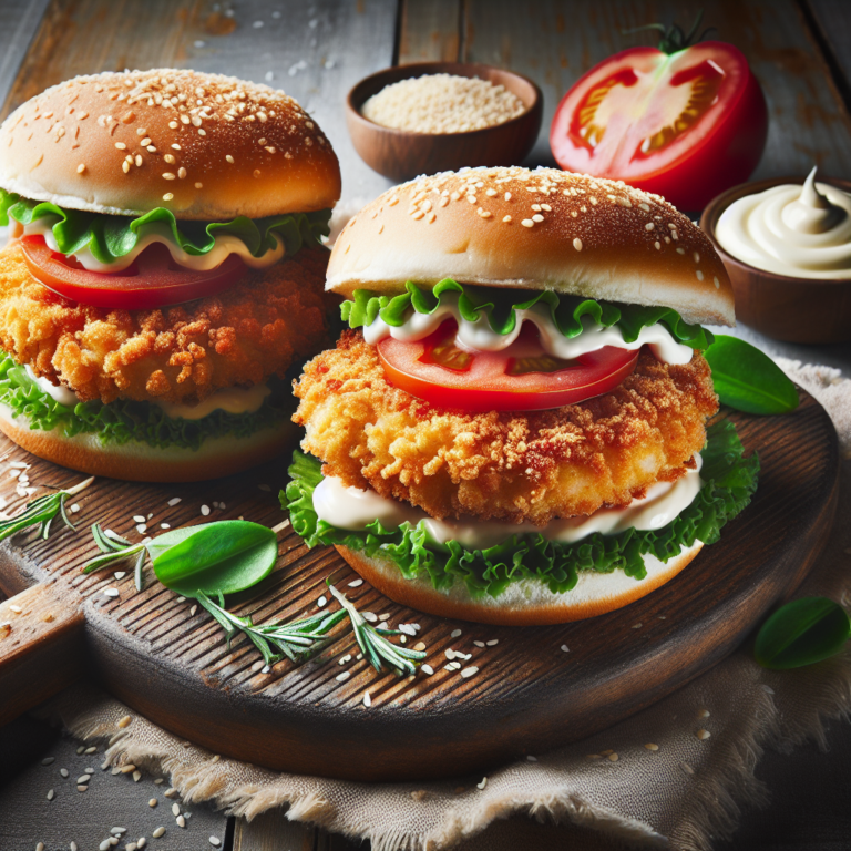 Deliciosas Hamburguesas de Pollo Empanizado: Receta Casera F&aacute;cil y R&aacute;pida