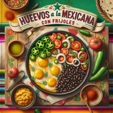 Huevos a la Mexicana con Frijoles: Receta Tradicional F&aacute;cil y Deliciosa