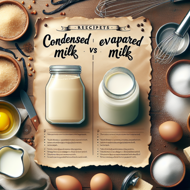 Leche Condensada vs Leche Evaporada: ¿Cuál es la Diferencia y Cómo Usarlas en tus Recetas?
