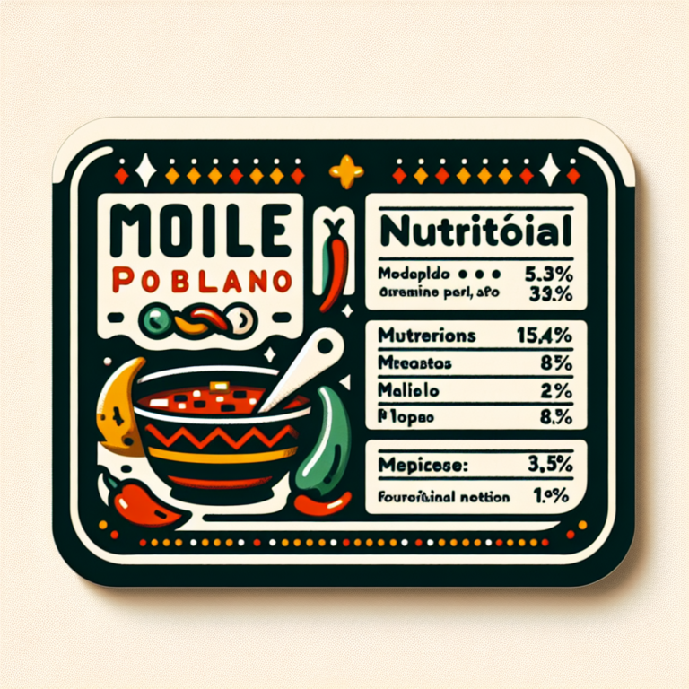 Descubre la Información Nutricional del Mole Poblano: Receta Tradicional y Saludable