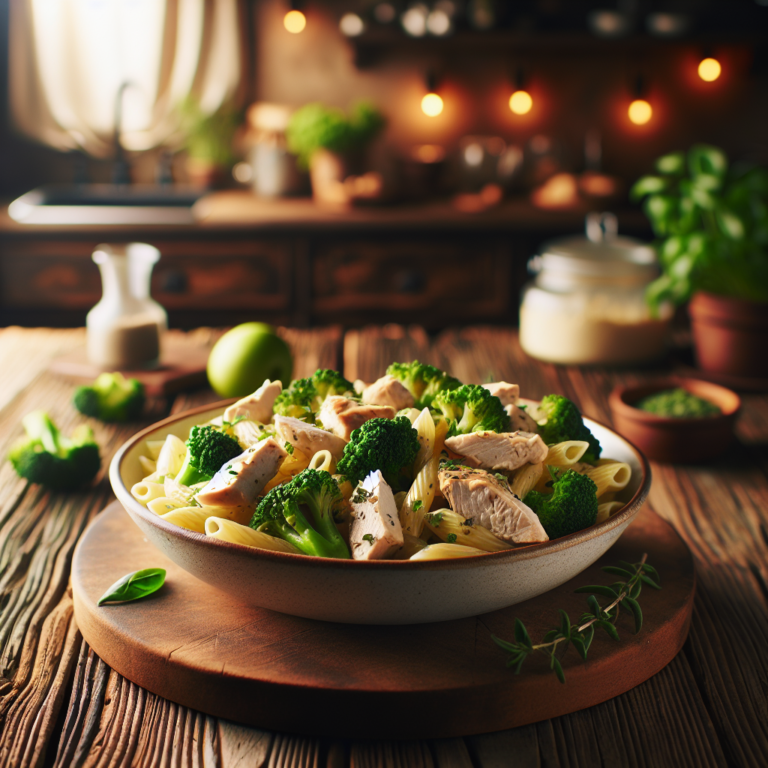 Deliciosa Pasta Alfredo con Pollo y Brócoli: Receta Fácil y Rápida