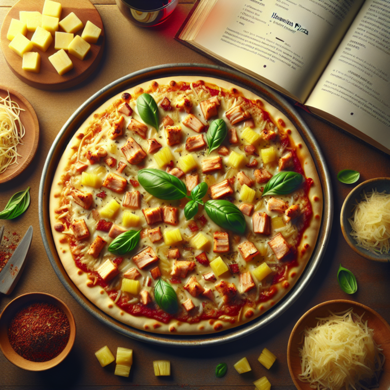 Receta Fácil de Pizza Chicken Hawaiana: Deliciosa Combinación de Sabores