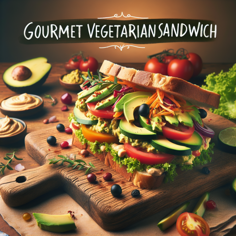 Delicioso Sandwich Vegetariano Gourmet: Receta Fácil y Saludable