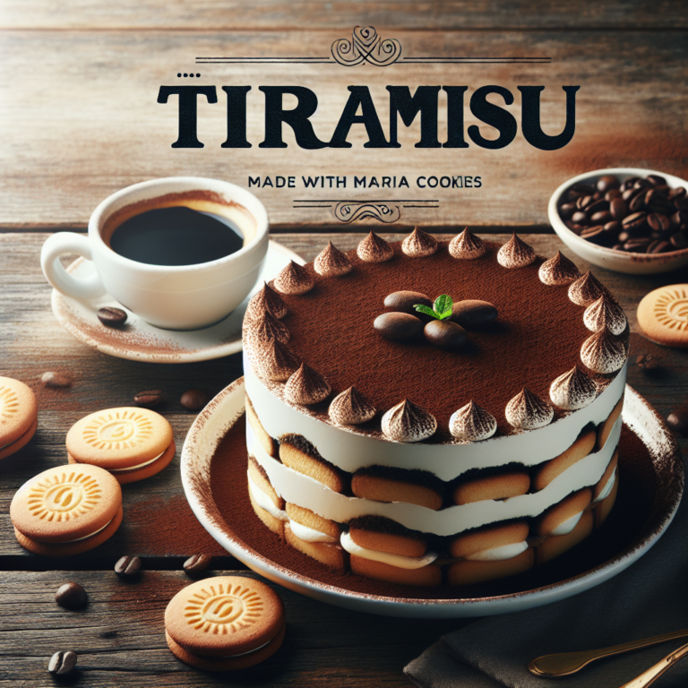 Delicioso Tiramisu de Galletas Mar&iacute;a: Receta F&aacute;cil y R&aacute;pida