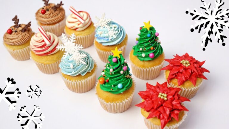 Deliciosos cupcakes navideños sencillos