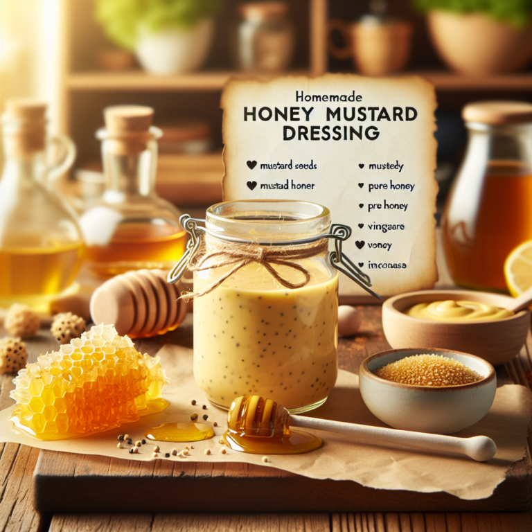 Delicioso Aderezo de Mostaza y Miel Casero – F&aacute;cil y R&aacute;pido