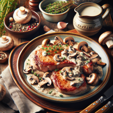 Deliciosas Chuletas con Champiñones y Crema: Receta Fácil y Rápida