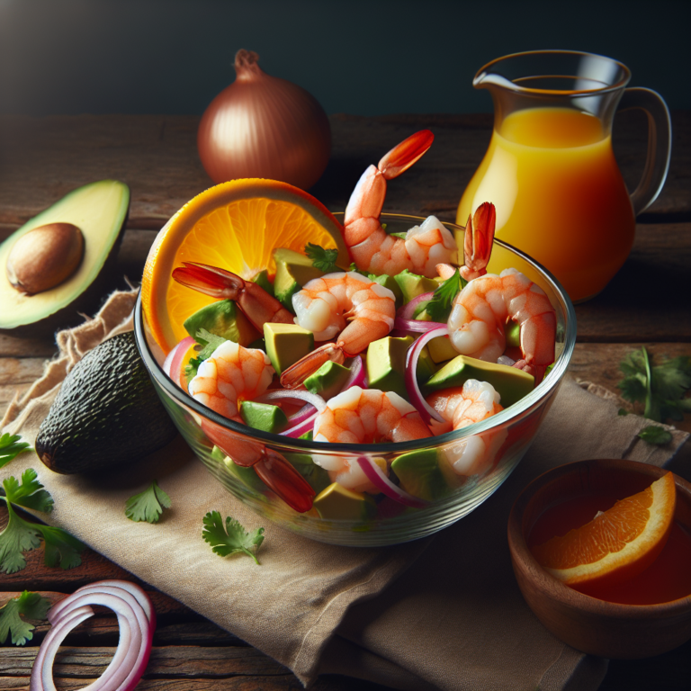 Delicioso C&oacute;ctel de Camar&oacute;n con Jugo de Naranja – Receta F&aacute;cil y Refrescante