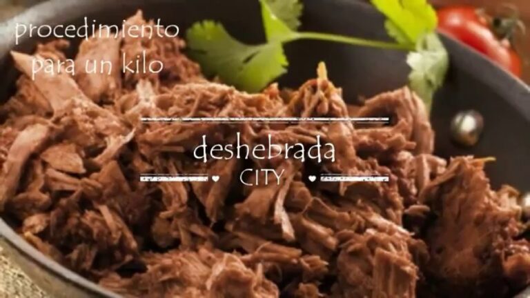 Tiempo de cocci&oacute;n de la carne deshebrada