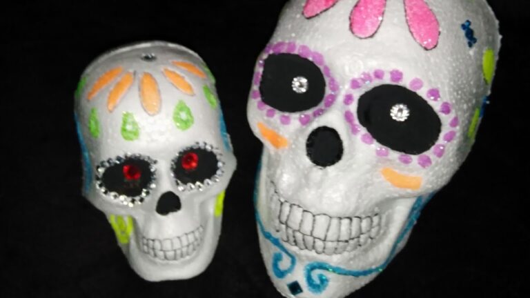 Creatividad en Acción: Ideas para Pintar Craneos de Unicel