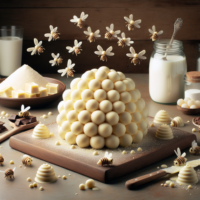 enjambre de chocolate blanco