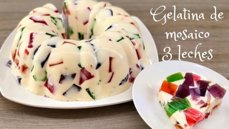 C&oacute;mo preparar gelatina de mosaico de tres leches