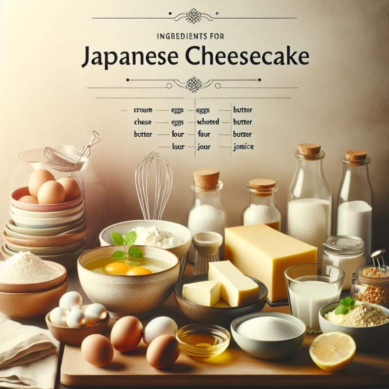 Ingredientes Esenciales para el Auténtico Pastel de Queso Japonés
