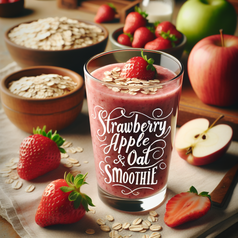 Delicioso Licuado de Fresa, Manzana y Avena: Nutritivo y Fácil de Hacer