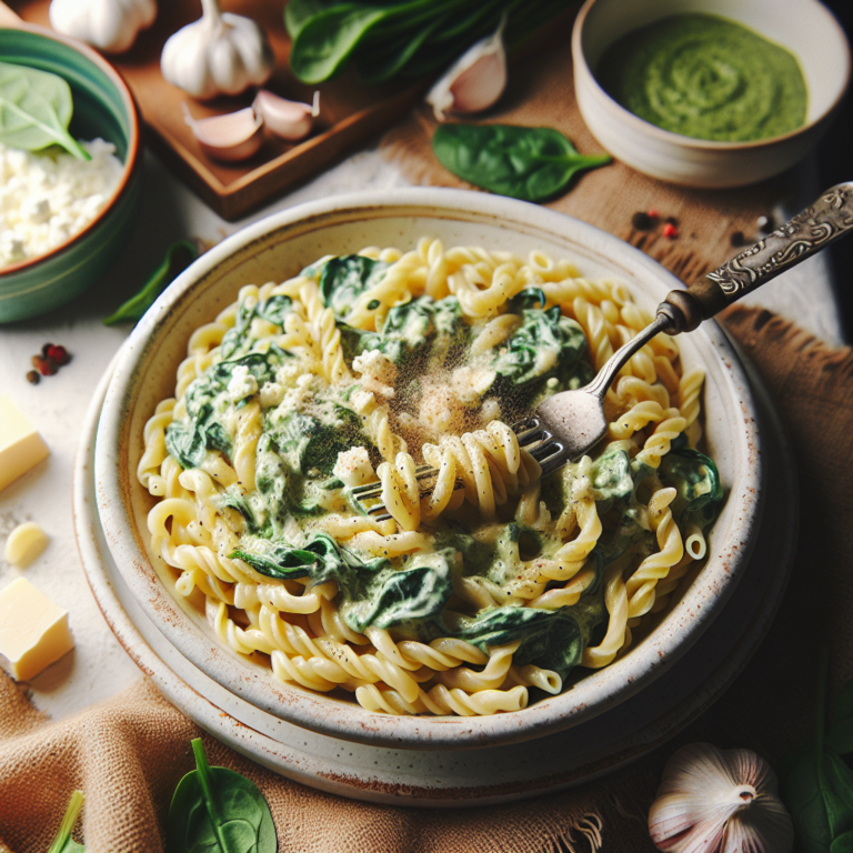 Deliciosa Pasta con Crema de Espinacas: Receta Fácil y Saludable