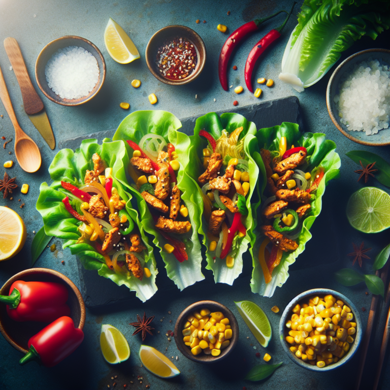 Deliciosos Tacos de Lechuga con Pollo Oriental: Receta Fácil y Saludable
