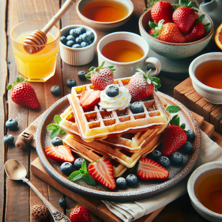 Deliciosos Waffles de Harina F&aacute;cil de Preparar – Receta Perfecta para el Desayuno
