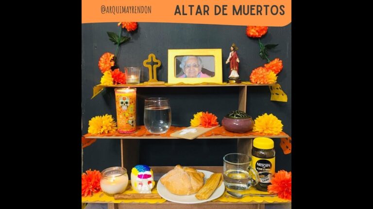 Elementos Esenciales de un Altar de Muertos de Tres Niveles