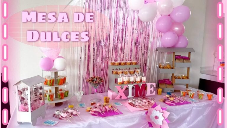 Mesa de Dulces Econ&oacute;mica para Bautizo de Ni&ntilde;a