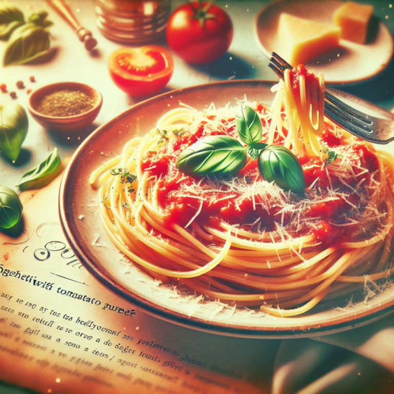 espagueti con pure de tomate