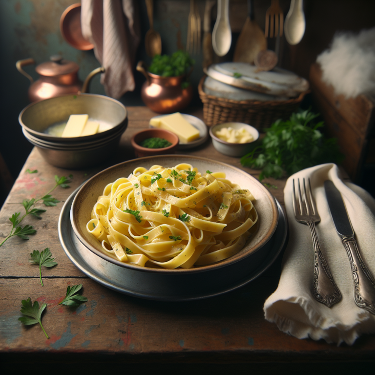 fetuccini a la mantequilla