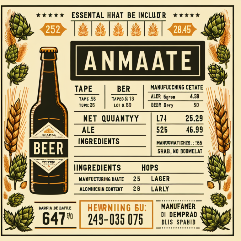 informacion que debe llevar una etiqueta de cerveza