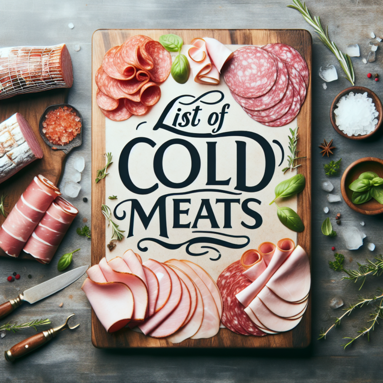 lista de carnes frias